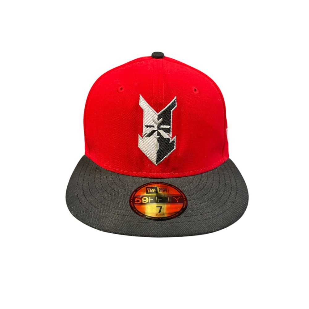 New Era 59FIFTY MiLB Indianapolis Indians Fitted 7 3/8 Red Black Hat Cap NWOT
